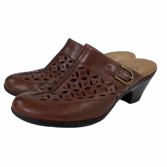 Clarks Shoes - Clarks Bendables Leather Mules Clogs Slip-on Shoes